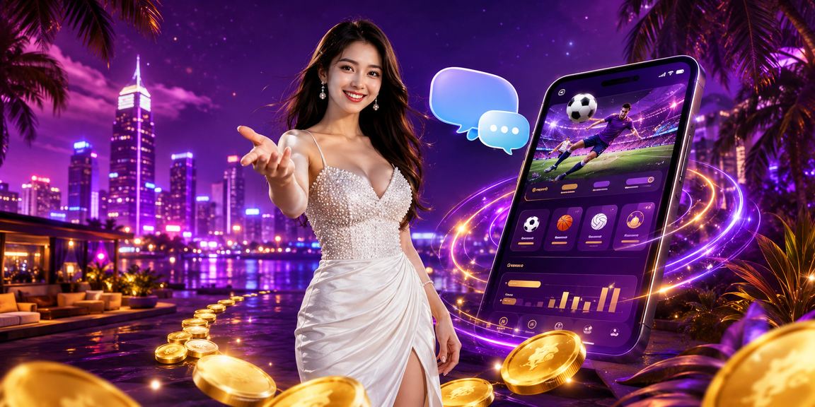 Người dùng Hồ Chí Minh đặt cược thể thao trong không gian neon sôi động